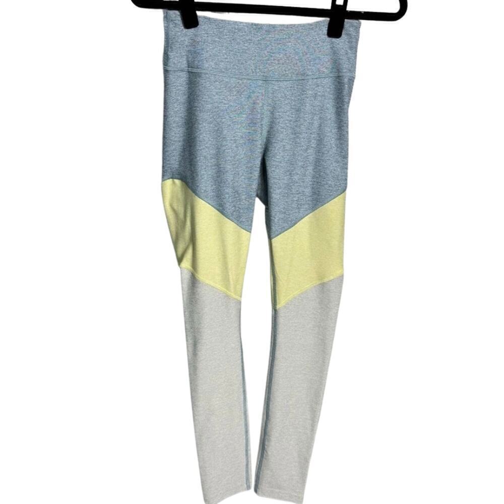 Outdoor Voices Leggings Colorblock Athletic Athleisure Crop High Rise Blue XS